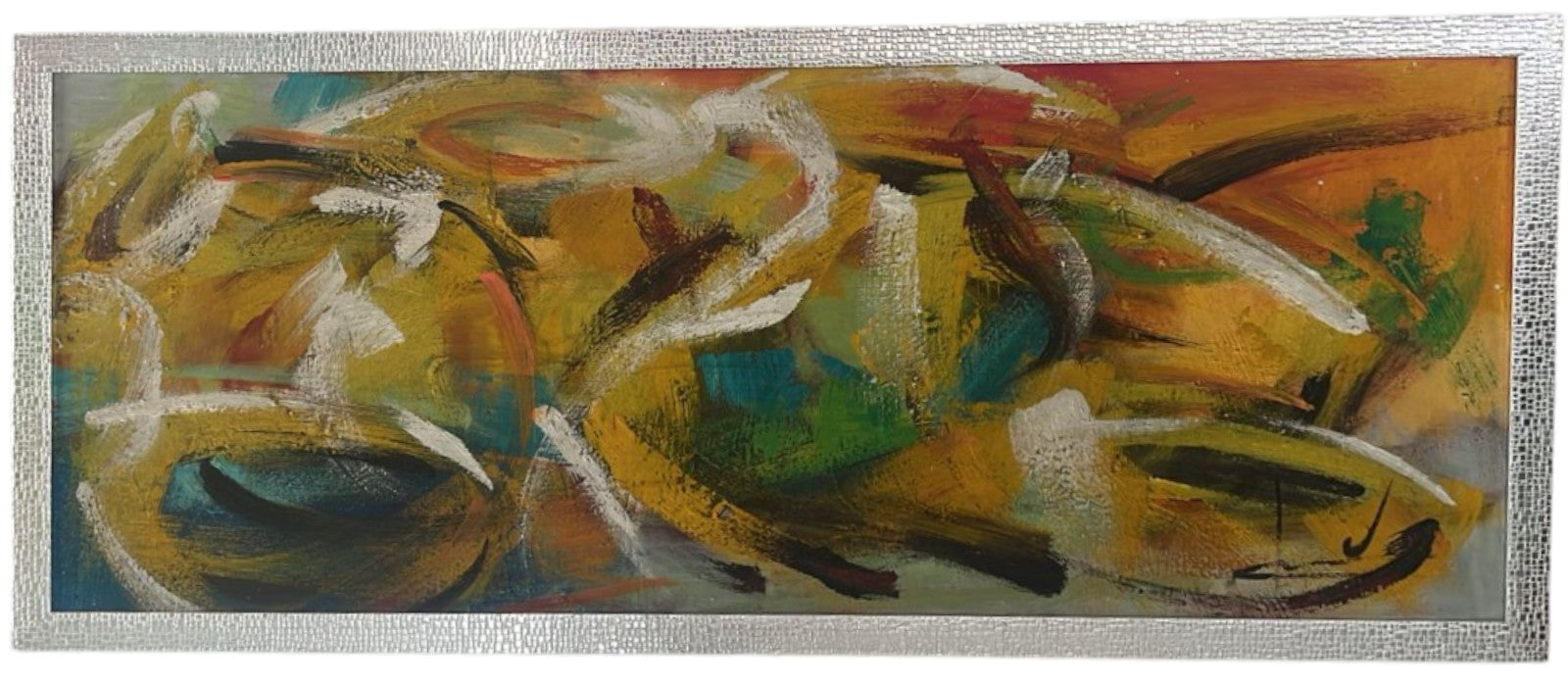 Abstracto con marco plateado