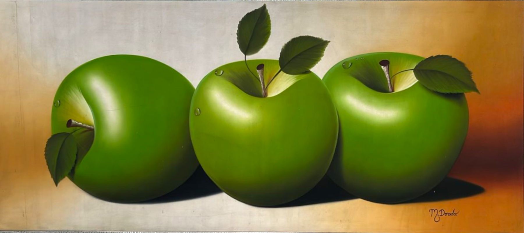 Tres manzanas verdes