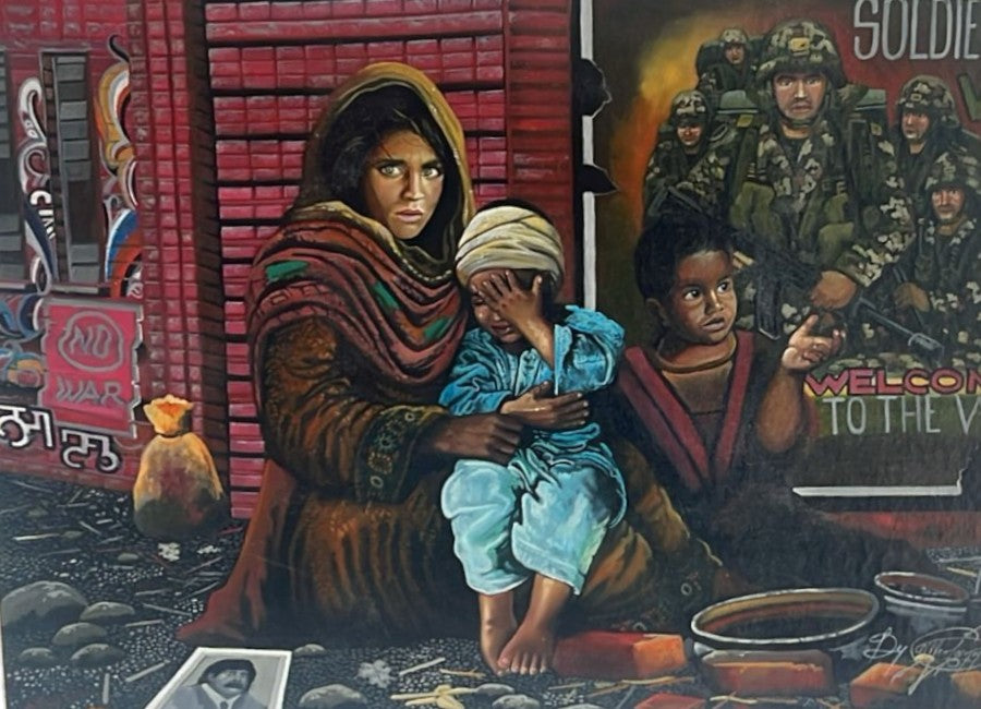 Madre y niños en conflicto