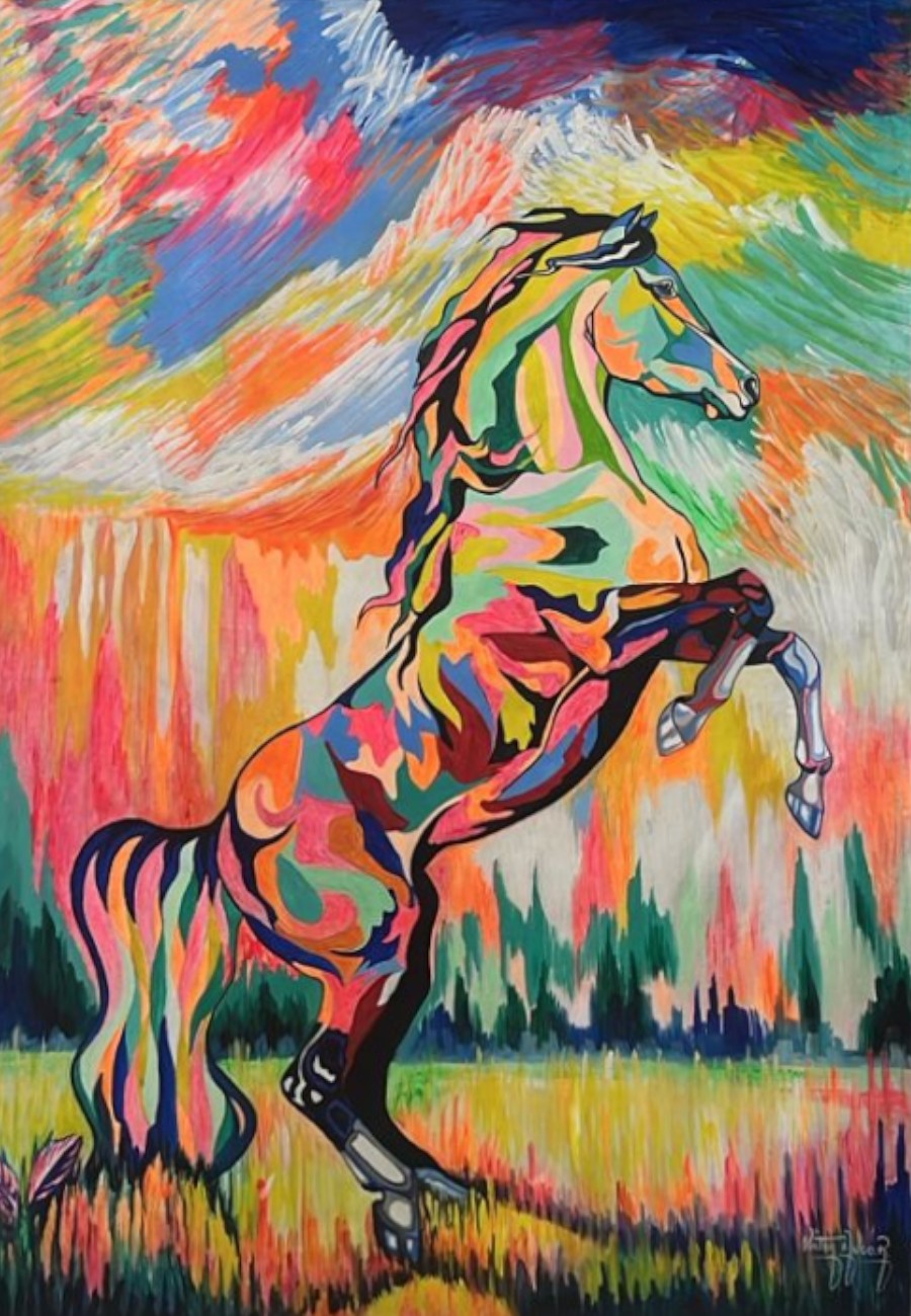 Caballo cromático en corveta